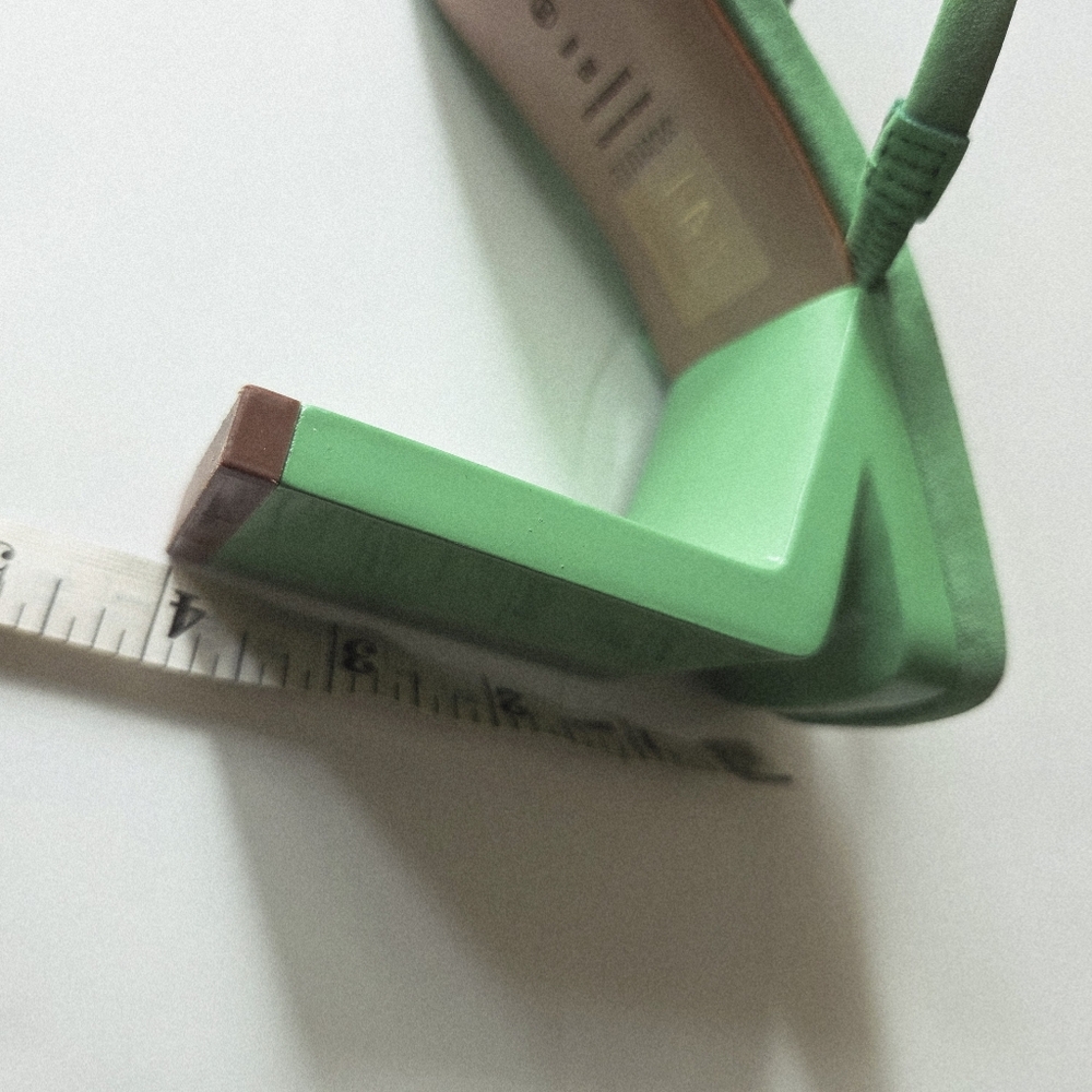 Schutz Kattie Gianni Green  Heeled Sandals Size 8 - Picture 7 of 8